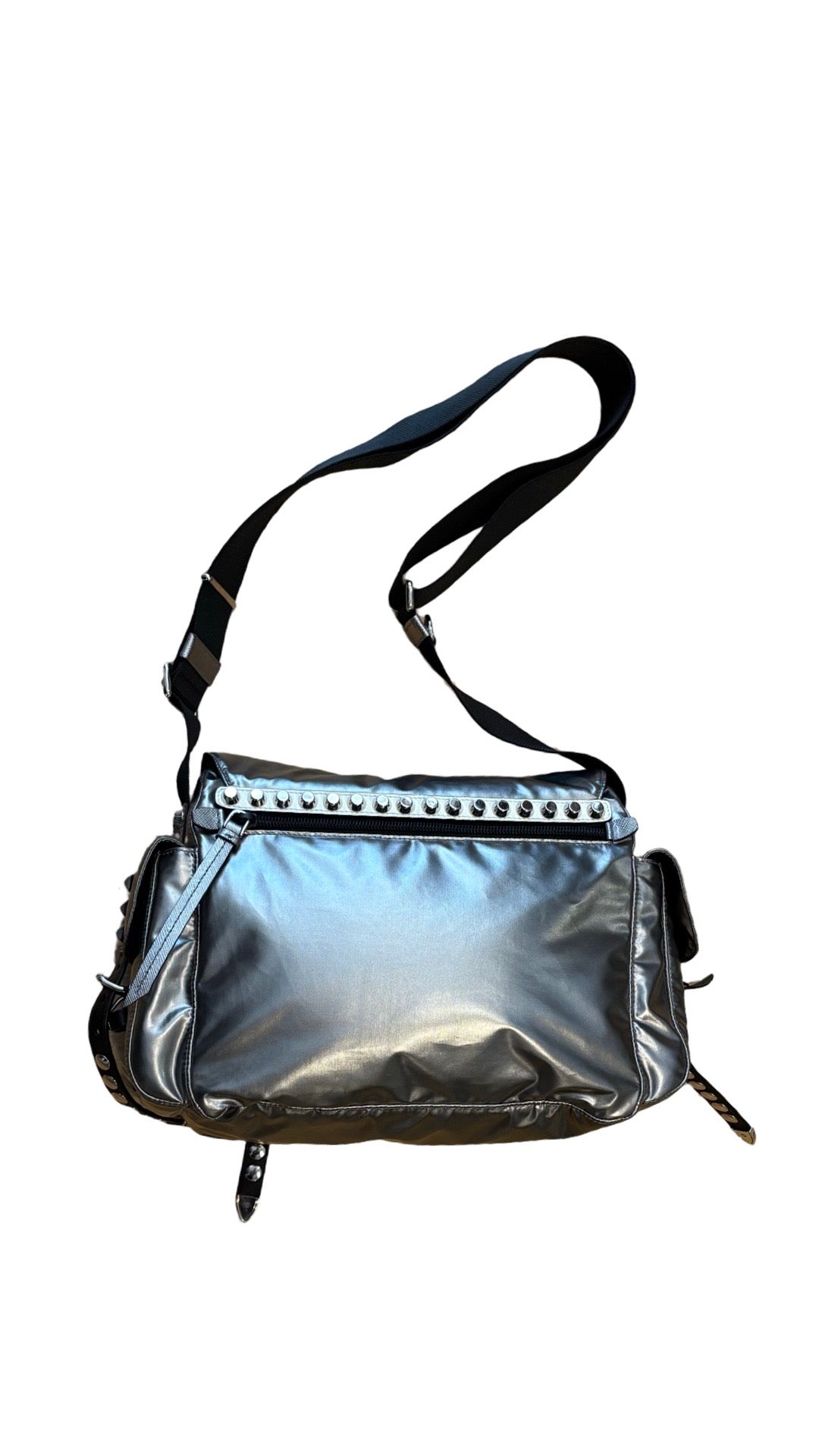 Prada Tasche metallic Silber